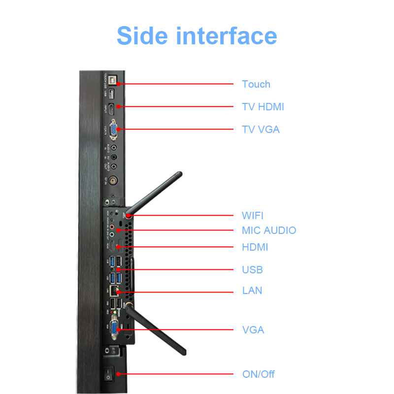 Плоская панель умного класса киоска экрана беспроводной сети 86 дюймов обучая взаимодействующая 